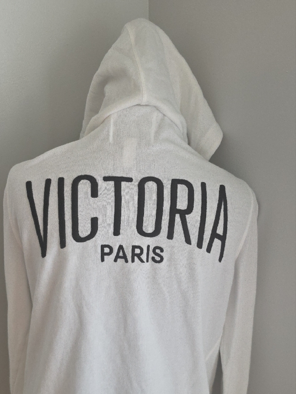 White Victoria's Secret SPORT Zip-Up Hoodie Jacket - Picture 6 of 10